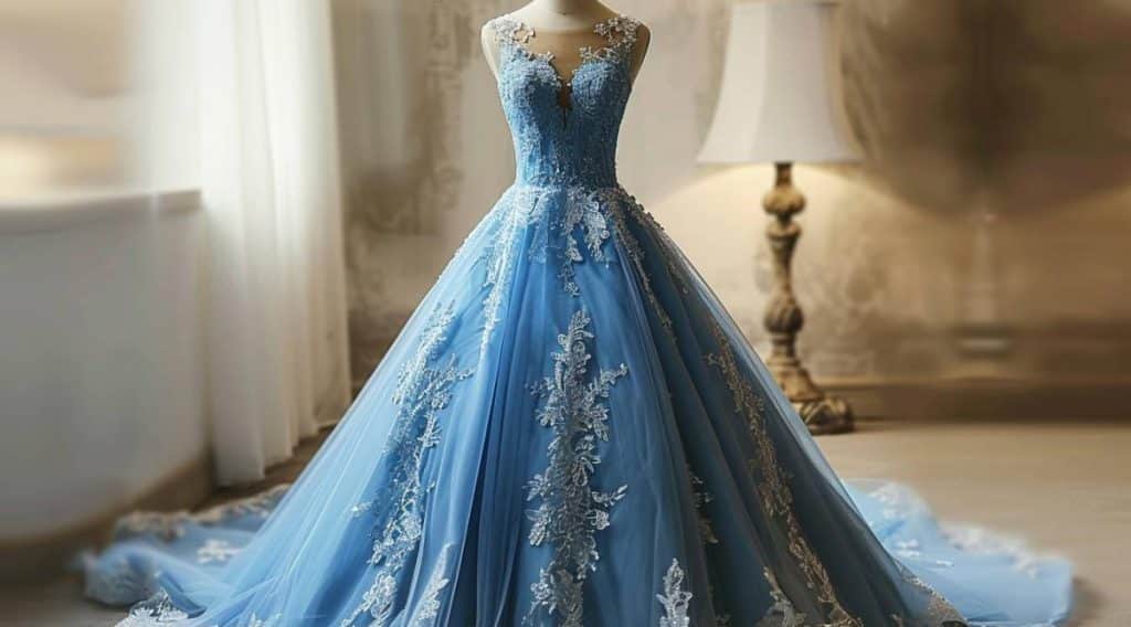 Robe de mariage bleu : découvrez notre collection élégante et tendance pour un jour inoubliable