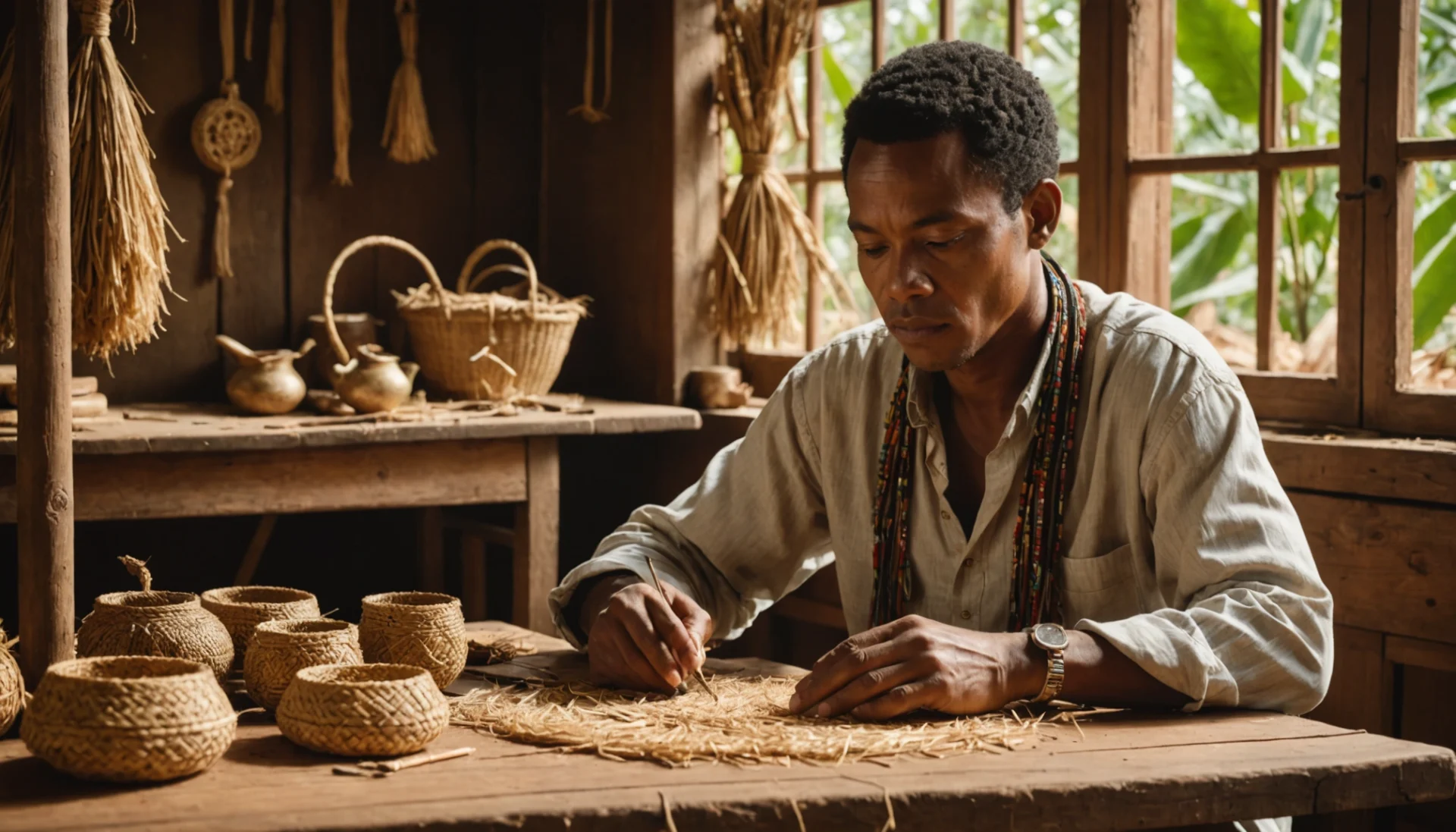 L'artisanat malgache l'élégance des accessoires en raphia et bois sculpté